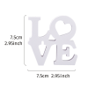 白色双层LOVE字母雪弗板摆件，情人节婚礼纪念日装饰love摆件（字母摆件-双层love）