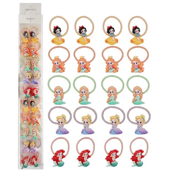 10PCS Disney Princess Hair Ties 24
