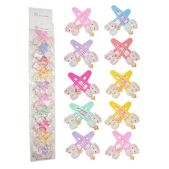 10PCS Transparent Hello Kitty BB Hair Clips