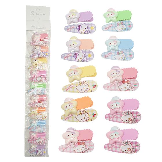 10PCS Star Egg Sandwich Print BB Clipper Mixed Set