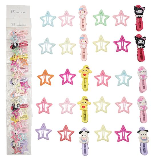 10PCS Sanrio Series Iron Pressed Five-StarClip Mixed