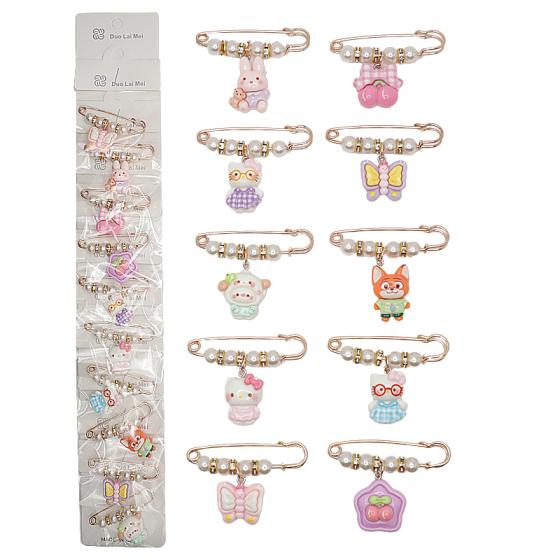 10PCS Colorful Safety Pins