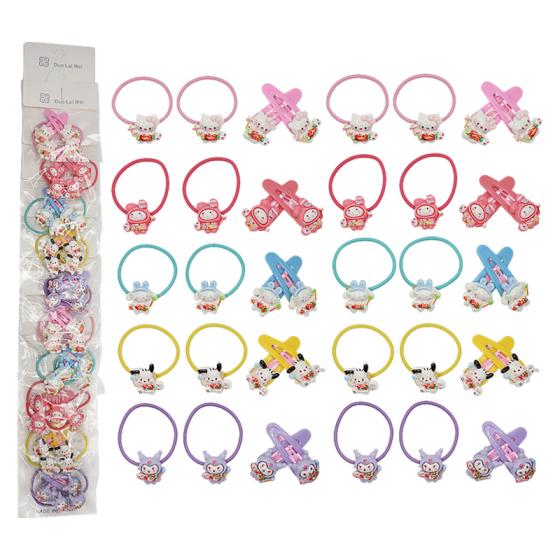 10PCS Sanrio Series Small Hair Ties BB Clip Mixed