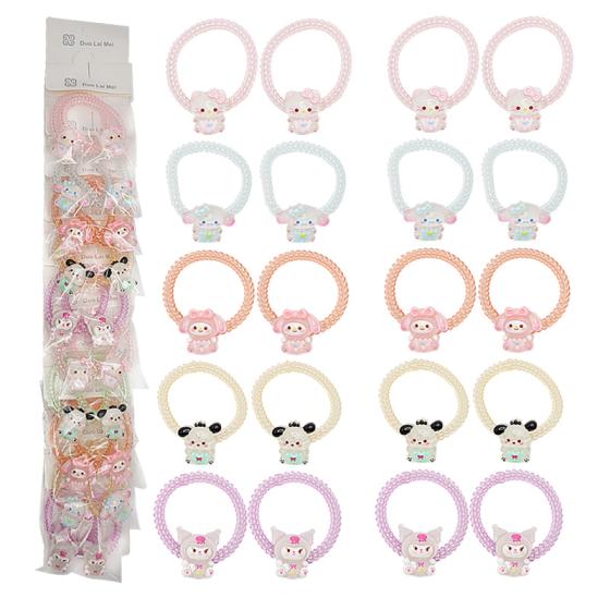 10PCS Sanrio Series Jelly Telephone Wire Hair Ties