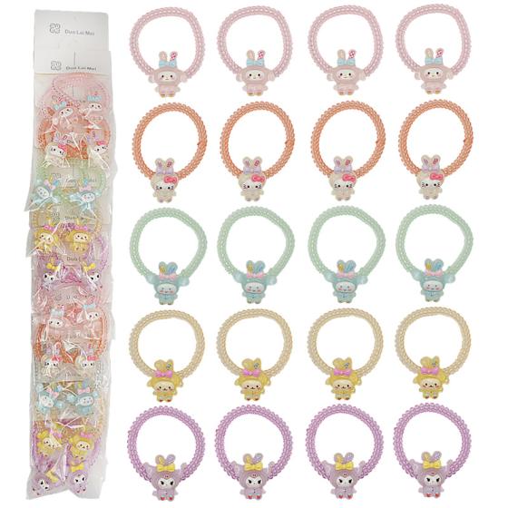 10PCS Little Rabbit Jelly Telephone Wire Hair Ties