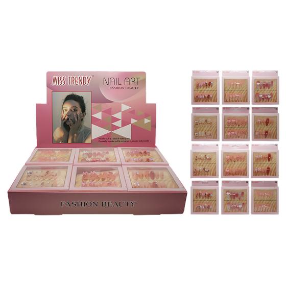 12PCS Rhinestone Nail Tips 7