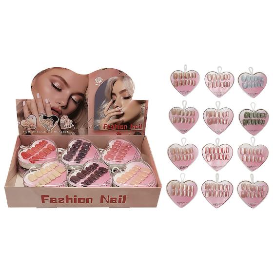 12PCS Acrylic Box Cat Eye Nail Tips 2