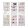 12PCS Nail Tips with Rhinestones 12