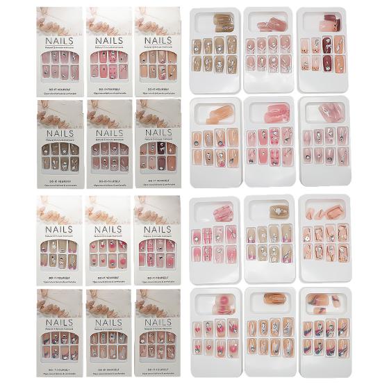12PCS Nail Tips with Rhinestones 20