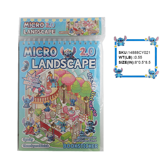 1PCS XAE Mini World Scenic Book Stitch