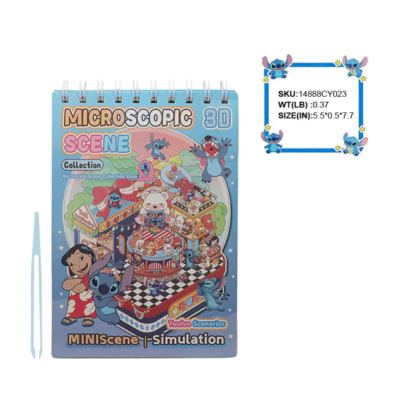 1PCS XAG Mini World Scenic Book Stitch