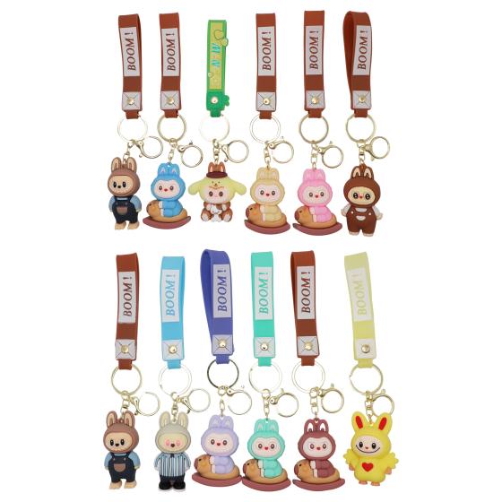 12PCS Labubu Keychain 07