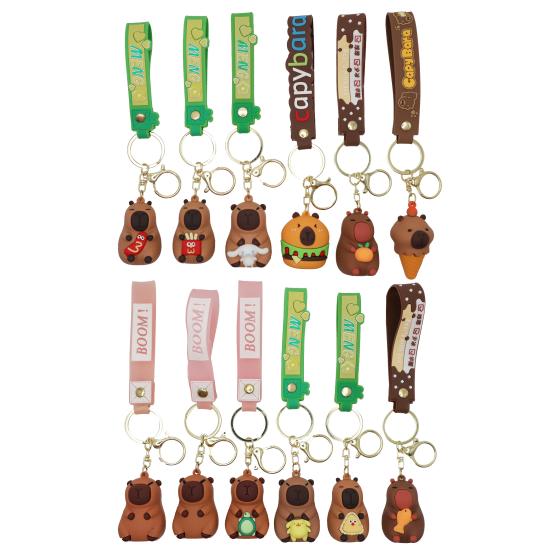 12PCS CapibaraKeychain01