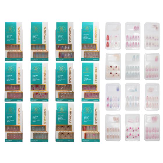 12PCS Printed Nail Tips 003