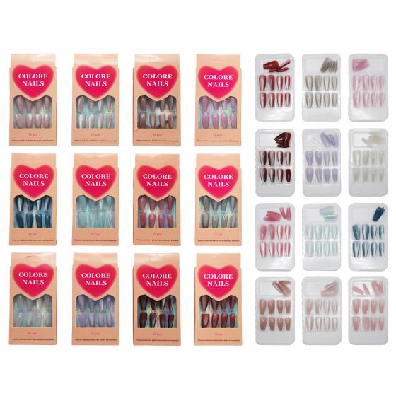 12PCS Cat Eye Nail Tips 005