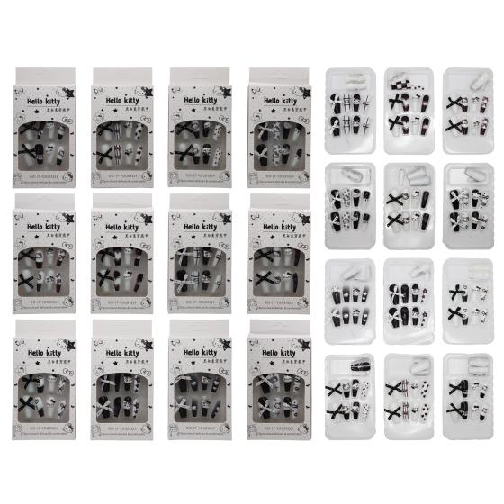 12PCS Rhinestone Nail Tips 020