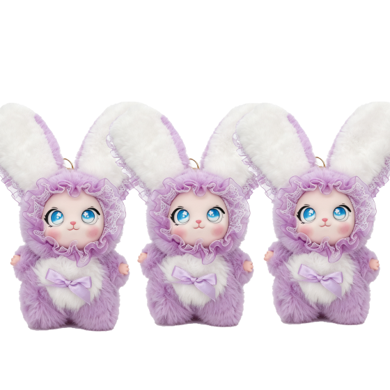 3PCS Lolita Rabbit Plush Charm Set 17