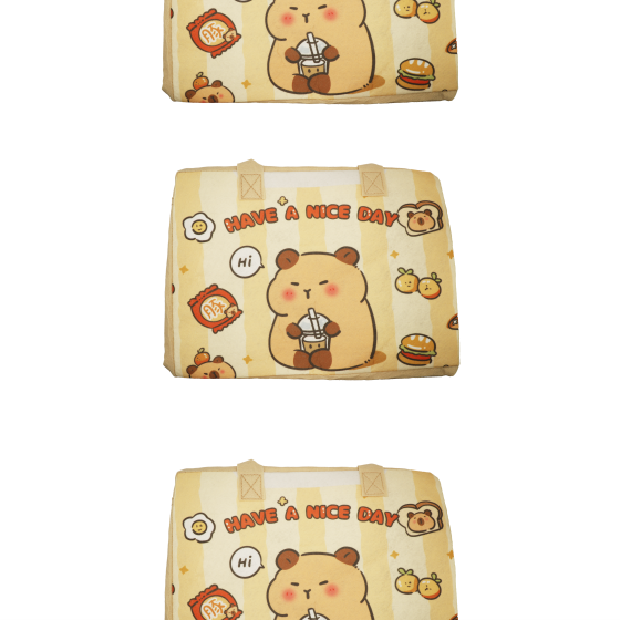 3PCS Cute Capybara Felt Bag Set Style 02