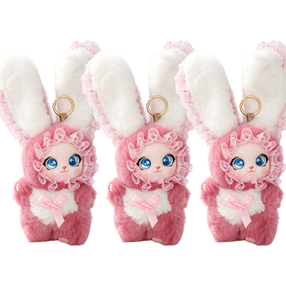 3PCS Lolita Rabbit Plush Charm Set 19