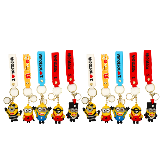 10 Pieces Minions Character Key Chains