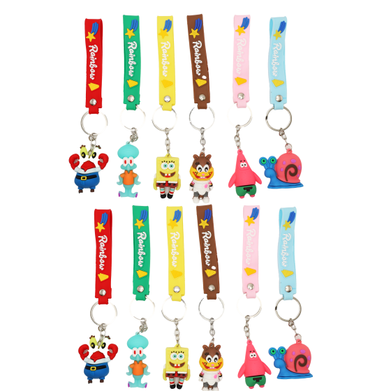 12PCS SpongeBob Keychains  Set
