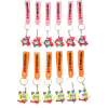 12PCS Doraemon Keychains Set