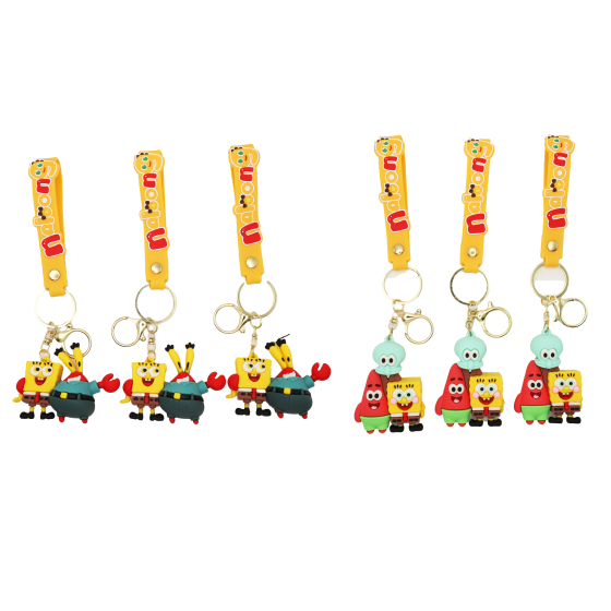 6PCS SpongeBob Keychains Set