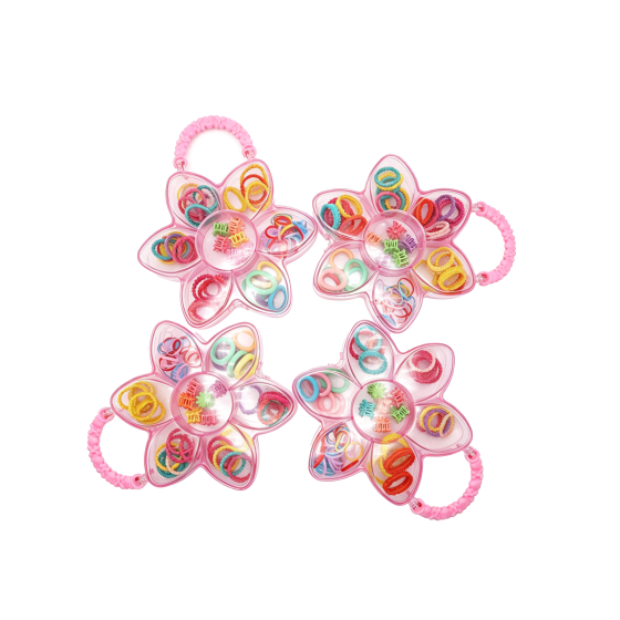 4Pcs Flower Hand Carry Box Hair Accessories Set