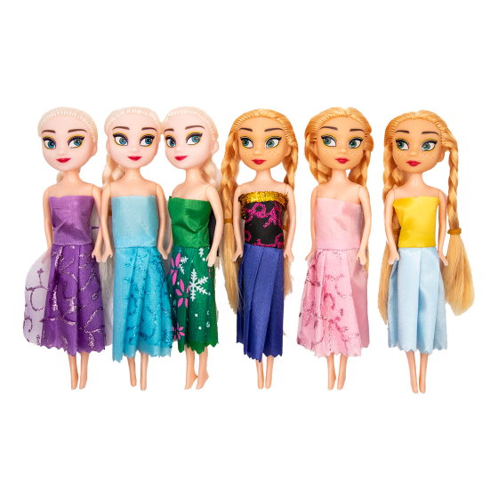 6PCS Frozen Princess Doll Set