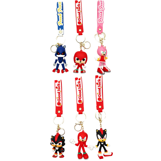 6PCS Sonic Keychain 19