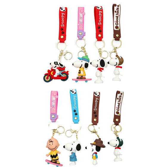 8PCS Snoopy Keychains 22