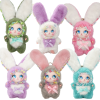 6PCS Lolita Rabbit Plush Charm Set 01