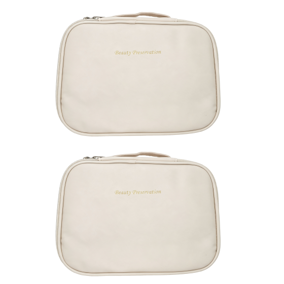 2PCS PU Leather Makeup Bag 01