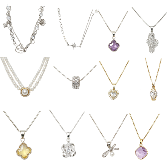 12PCS Gemstone Necklace Set 44