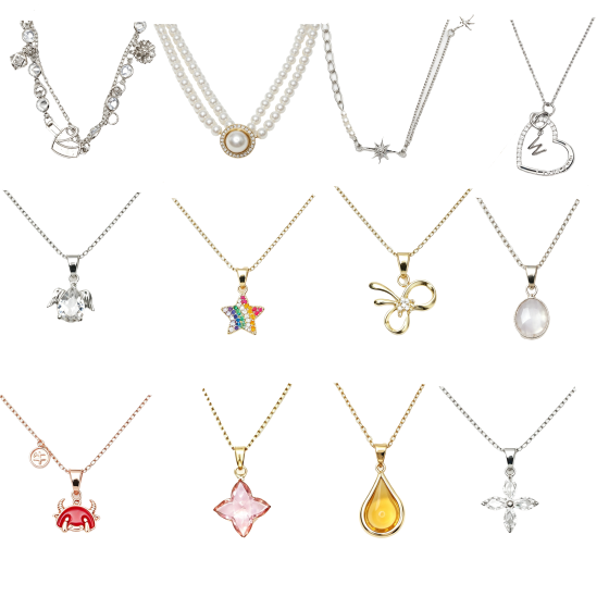 12PCS Gemstone Necklace Set 45