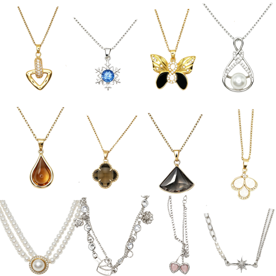 12PCS Gemstone Necklace Set 46