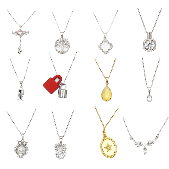 12PCS Gemstone Necklace Set 26