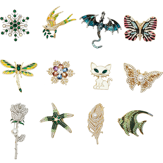 12PCS Brooch Set 11
