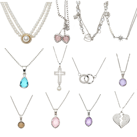 12PCS Gemstone Necklace Set 47