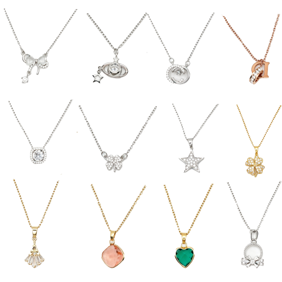 12PCS Gemstone Necklace Set 27