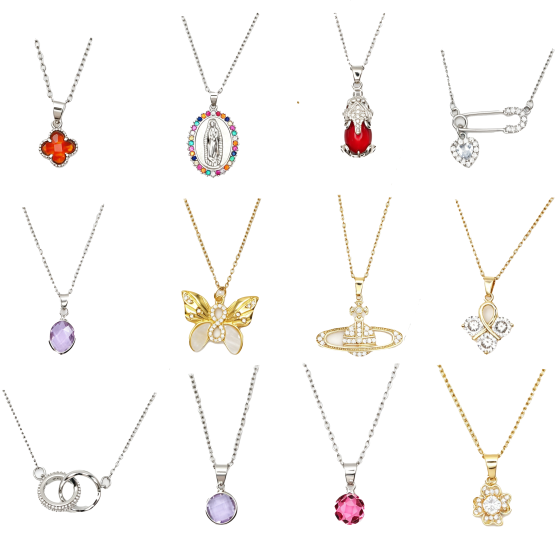12PCS Gemstone Necklace Set 30