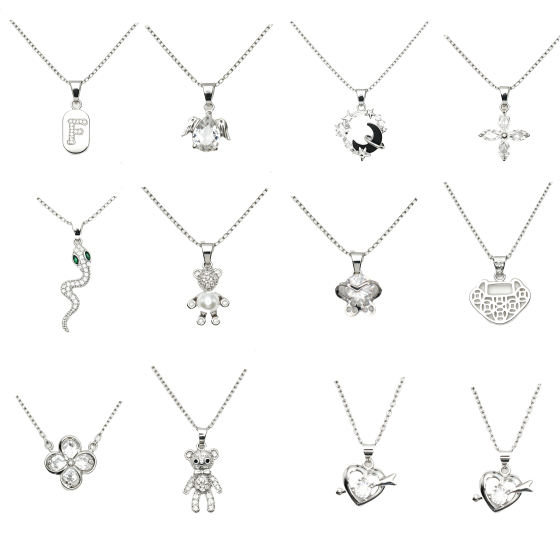 12PCS Gemstone Necklace Set 33