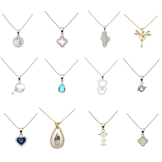 12PCS Gemstone Necklace Set 34