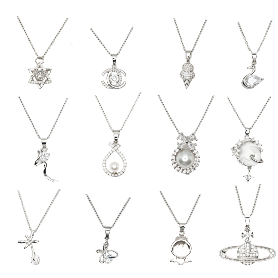 12PCS Gemstone Necklace Set 17