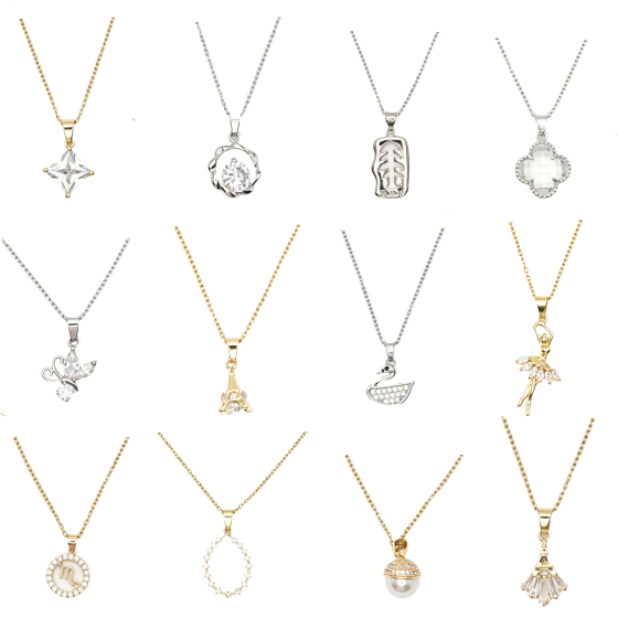 12PCS Gemstone Necklace Set 06