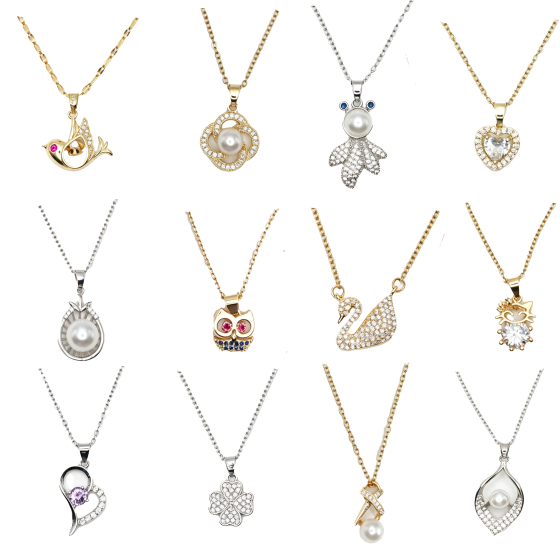 12PCS Gemstone Necklace Set 07
