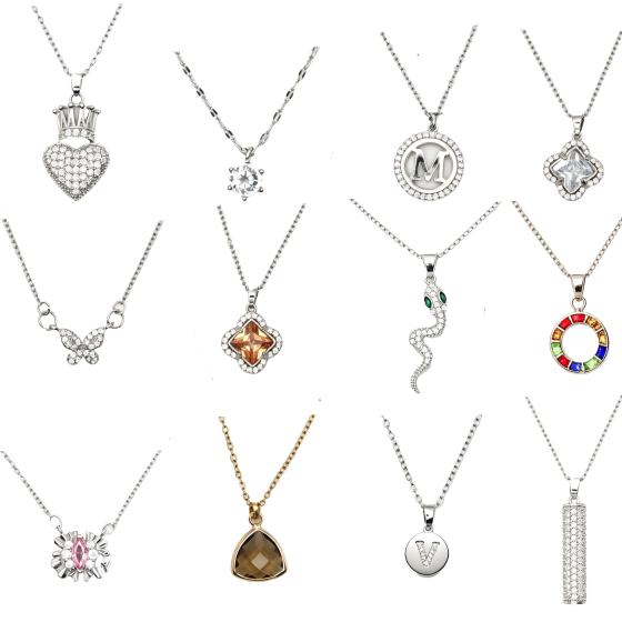 12PCS Gemstone Necklace Set 08