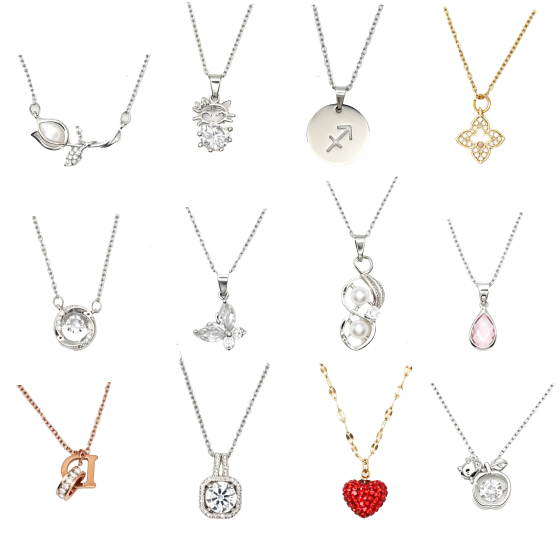 12PCS Gemstone Necklace Set 11