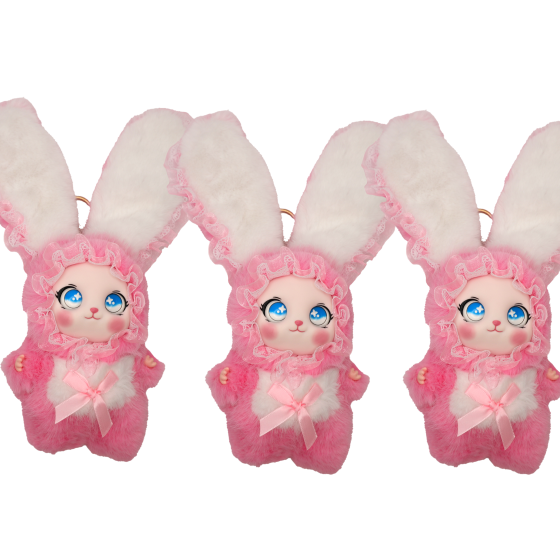 3PCS Lolita Rabbit Plush Charm Set 18