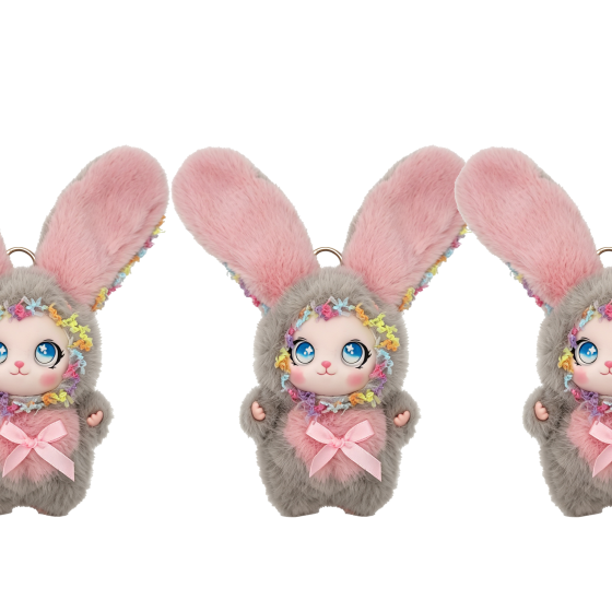 3Pcs Lulu Rabbit Plush Pendant Pack No.06